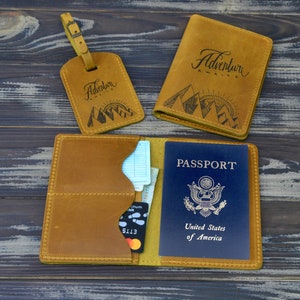 Leather Passport holder, Leather passport cover personalized, passport case, passport wallet, travel gift, wanderlust gift, traveler's gift