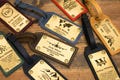 Luggage tags personalized with brass plates, groomsmen gifts, Leather luggage tags engraving, luggage tags wedding favors, Custom Gifts