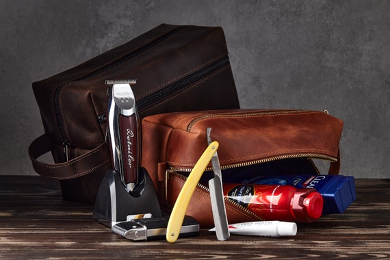 Leather Dopp Kit Leather Toiletry Bag Mens Toiletry Bag Mens