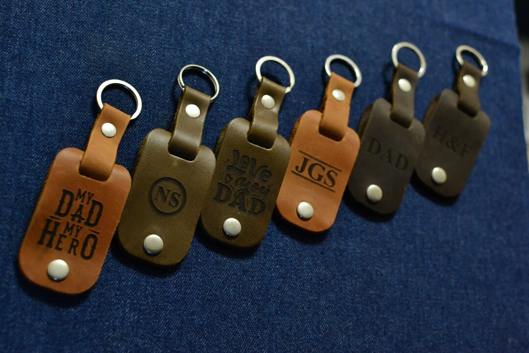 Leather Keychain With Photo, Personalized Leather Photo Keychain