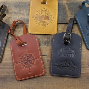 Personalized leather luggage tag, Custom Luggage Tags Personalized, Travel Tags, Personalized Leather Luggage Tags, Custom Names