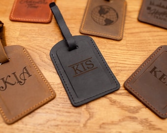 Leather luggage tags, Luggage tags personalized, luggage tag favor, luggage tags wedding, wedding favors