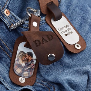 Gift for first time dad key chain, Daddy gift, First fathers day gift for new dad, Photo keychain for dad, gifts for dad, gift for him 2 sides