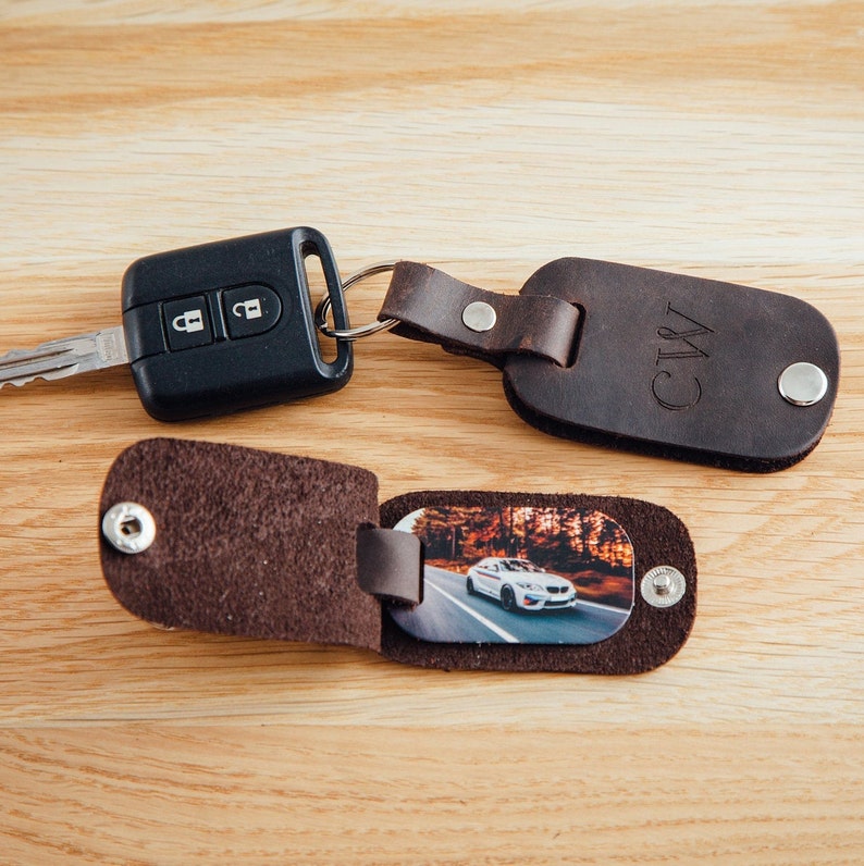 Keychain Car Leather Keychain Car Accessories Gift For Men Etsy