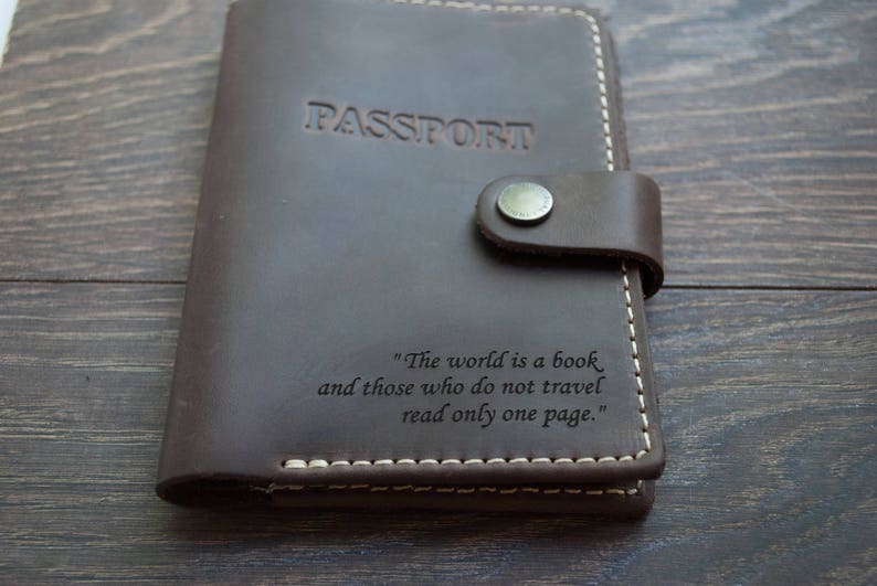 Leather Wallet Passport Wallet Leather Passport Wallet Etsy
