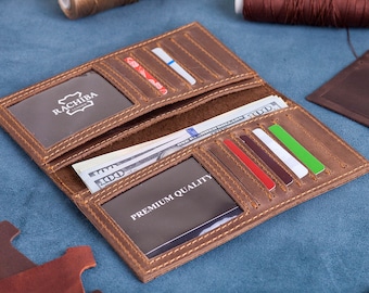Leather Wallet, Long Wallet, Personalized Leather Wallet, Credit Card Wallet, Mens Leather Wallets,Leather Clutch, Womens Wallet