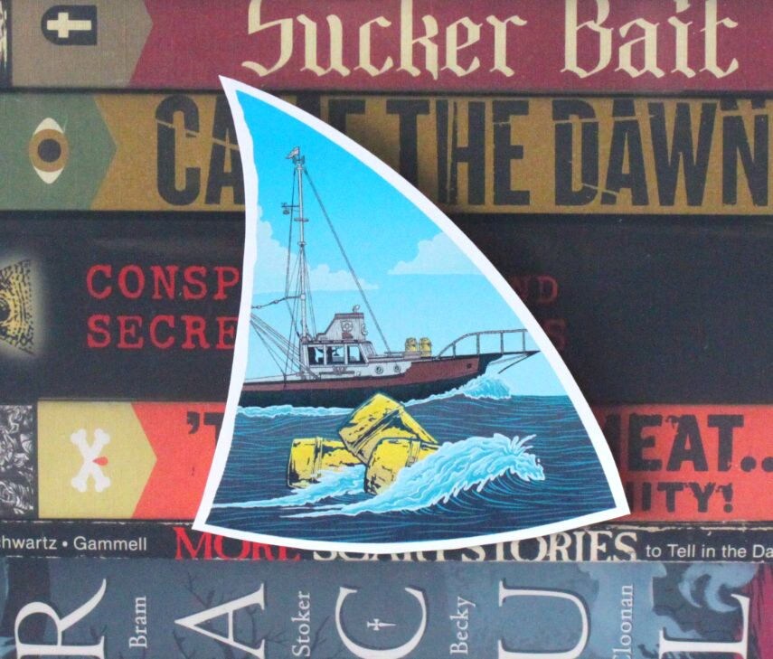 Jaws Orca Illustrated Vinyl Sticker