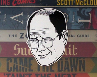 George Costanza Cut Out Sticker | Water Bottle Decals, Laptop Decals, Vinyl Sticker for Cars