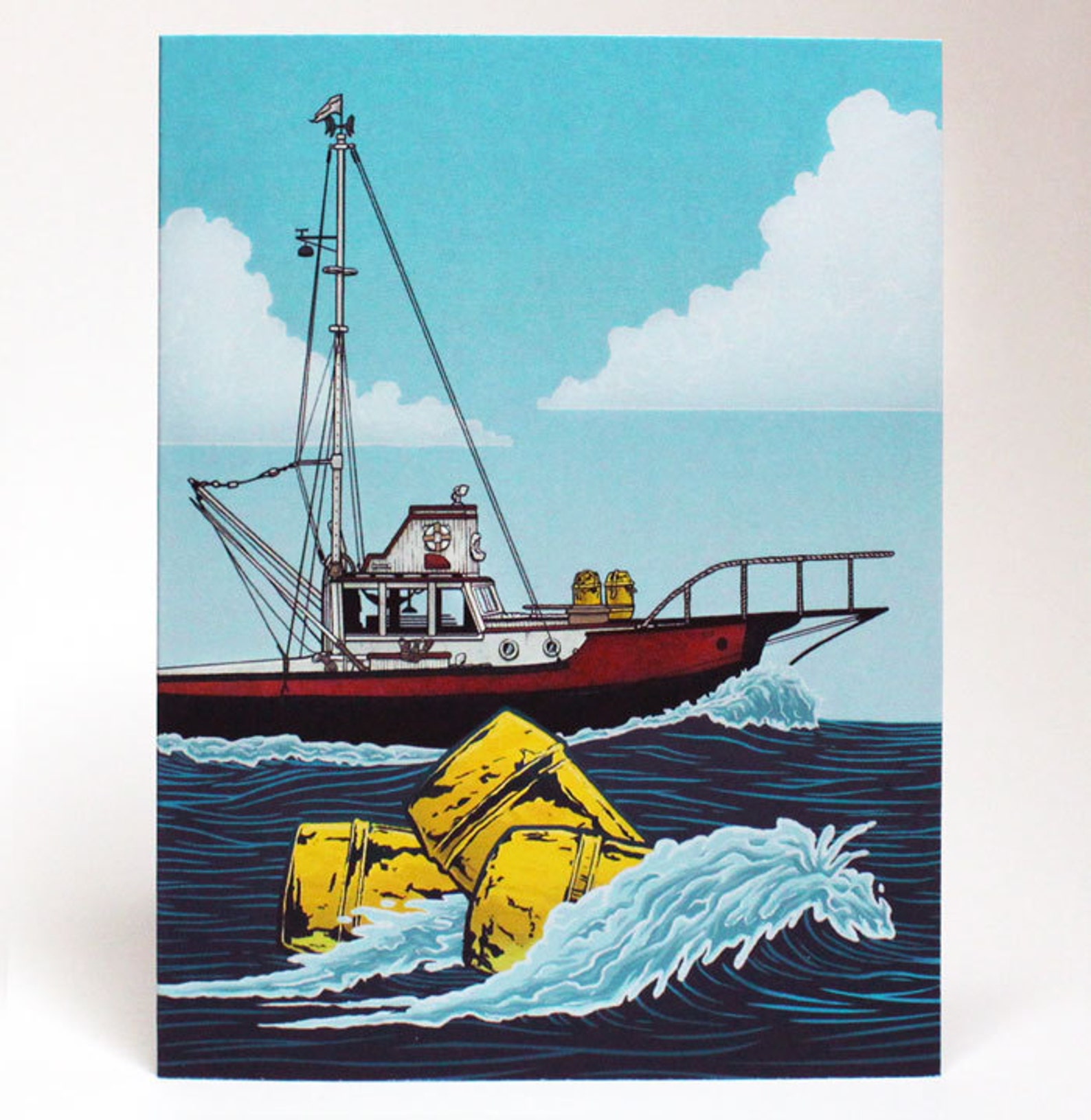 Jaws Orca Greeting Card Etsy