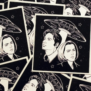 X-Files Mulder and Scully Sticker