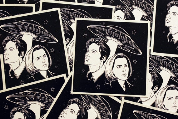 X-Files Mulder and Scully Sticker