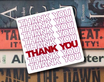Thank You Plastic Bag Sticker | Water Bottle Decals, Laptop Decals, Vinyl Stickers for Cars
