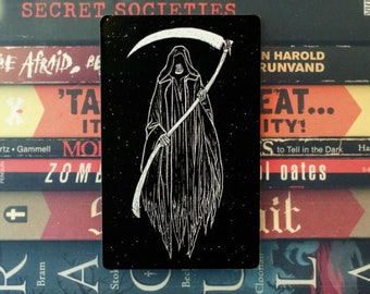 Grim Reaper Vinyl Sticker | Water Bottle Decals, Laptop Decals, Vinyl Stickers for Cars