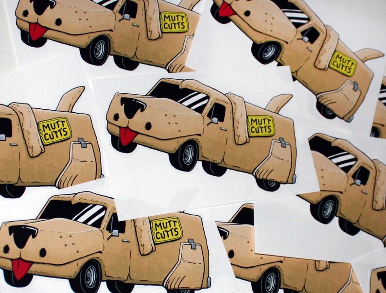 Dumb and Dumber Mutt Cutts Van Sticker Etsy