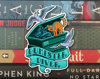 Dumpster Diver Tattoo Cutout Vinyl Sticker