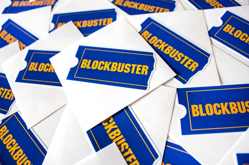 Blockbuster Vinyl Sticker Water Bottle Decals, Laptop Decals, Car Vinyl Stickers image 3