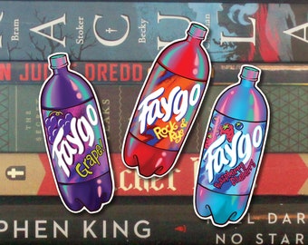 Faygo Bottles Vinyl Cutout Sticker (Set of 3) | Water Bottle Decals, Laptop Decals, Vinyl Sticker for Car