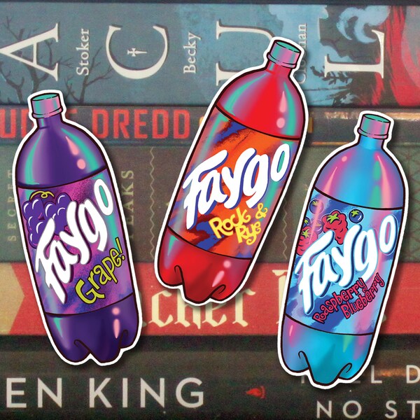 Faygo Bottles Vinyl Cutout Sticker (Set of 3) | Water Bottle Decals, Laptop Decals, Vinyl Sticker for Car