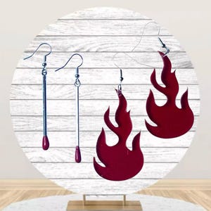 Adult Earrings, Unique Earrings, Statement Earrings, Fun Earrings, Funny Earrings, Flame, Fire, Matches, Match, Inappropriate Earrings