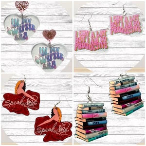 Singer Dangle Earrings, Swifties Earrings, Eras Tour Earrings, Taylor Nation, Taylors Version, Unique Earrings, Statement Earrings,