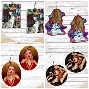 Singer Dangle Metal Earrings, Swifties Earrings, Eras Tour Earrings, Taylor Nation, Taylors Version, Unique Earrings, Statement Earrings,