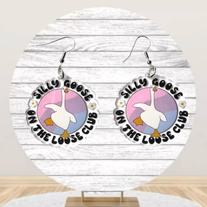 Animal Earrings, Goose Earrings, Funny Goose Earrings, Unique Earrings, Statement Earrings, Bird Earrings, Fun Earring, Frog Earrings