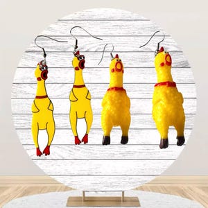 Chicken Scream Dangle Earrings, Chicken Earrings, Chicken Gifts, Chicken Lovers, Unique Earrings, Fun Earrings, Statement Earrings