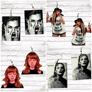 Singer Dangle Earrings, Swifties Earrings, Eras Tour Earrings, Taylor Nation, Taylors Version, Unique Earrings, Statement Earrings,