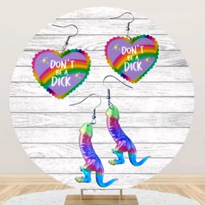 Adult Earrings, Unique Earrings, Statement Earrings, Dangle Earrings, Funny Earrings, Unique Gifts, Fun Earrings, Inappropriate Earrings