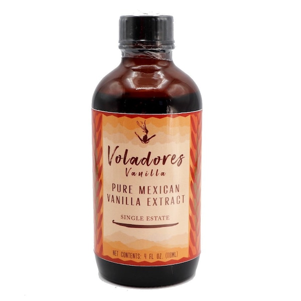 Single Estate PURE Mexican Vanilla Extract - 4 oz. - Voladores Vanilla