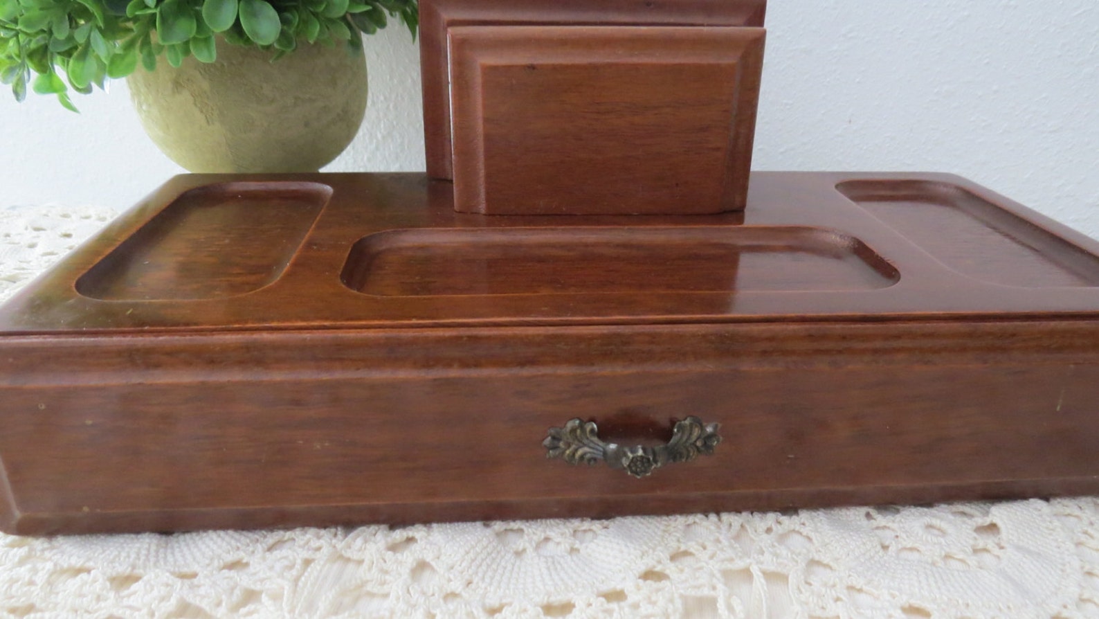 Mens Wood Dresser Valet Jewelry Box Organizer By London Etsy