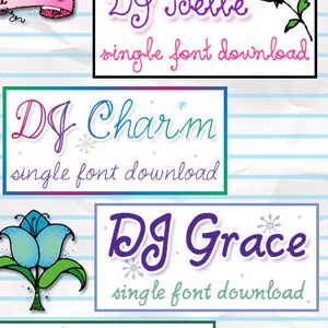 Cursive Fonts Collection - 5 schöne Schreib- und Schreibschrift-Fonts von DJ Inkers