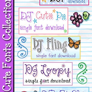 Cute FONTS Collection Download image 1