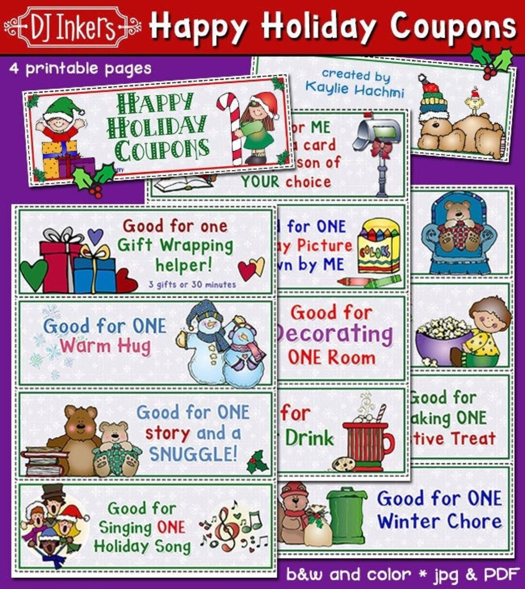 Good Behavior Christmas Coupons Printable