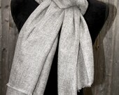 Cashmere Shawl Scarf Wrap Pashmina Shawl Scarf Wrap Herringbone Pattern Handmade in Nepal