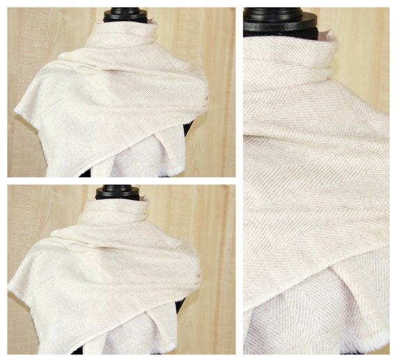 mens cream cashmere scarf