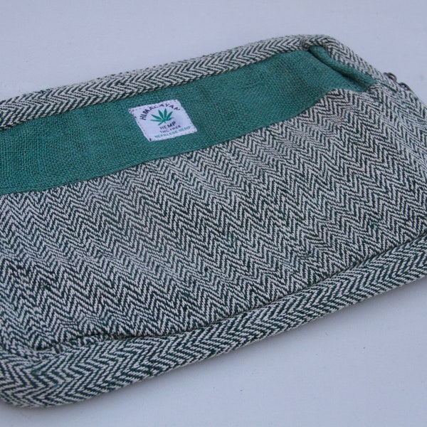 Laptop Case Natural Hemp Sleeve Bag Eco-Friendly Organic Handmade Nepal Green