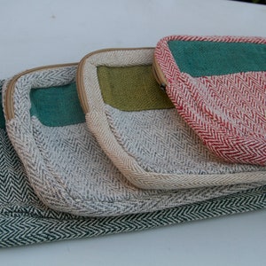 Laptop Case Natural Hemp Sleeve Bag Eco-Friendly Organic Handmade Nepal Red dyed
