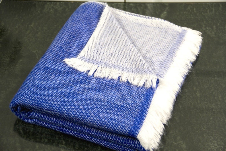 Royal Blue Reversible Thick Cashmere Wrap Throws Blankets Thick Cashmere Wrap Throws Blankets, Royal Blue Throws For Sofas