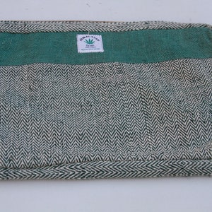 Laptop Case Natural Hemp Sleeve Bag Eco-Friendly Organic Handmade Nepal Green