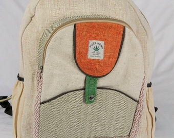 Mochila de cáñamo para portátil: bolsa de viaje ecológica y hecha a mano para senderismo