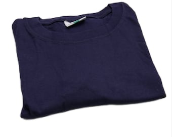 Unisex Hemp Mens T-Shirt Organic Tees Hemp Fabric Plain Ethical, Breathable Blue