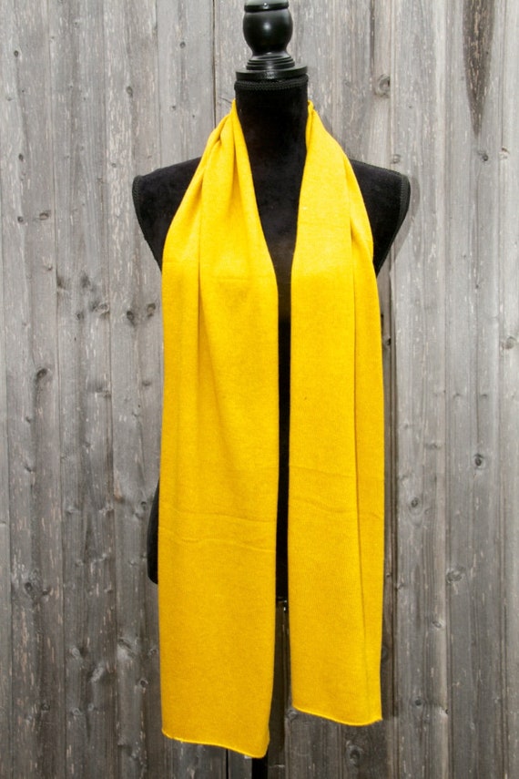 mens yellow cashmere scarf