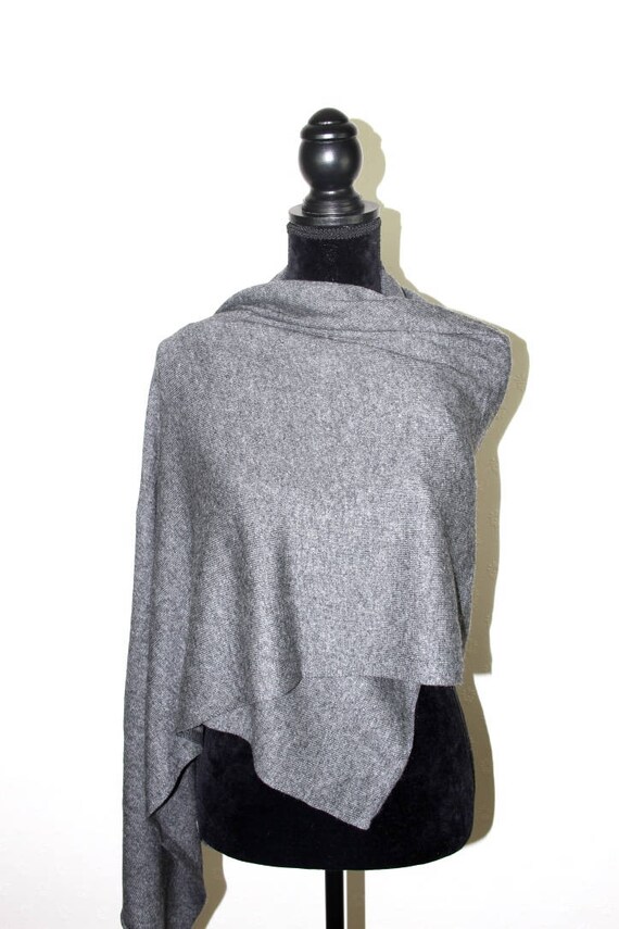 ladies grey cashmere scarf