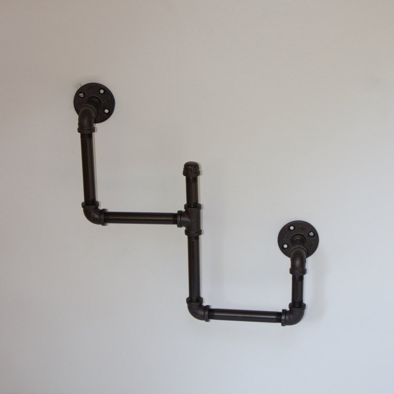 The Maclean Industrial Pipe Shelf Etsy