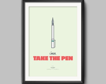 Minimalist "Take the Pen" Seinfeld Poster