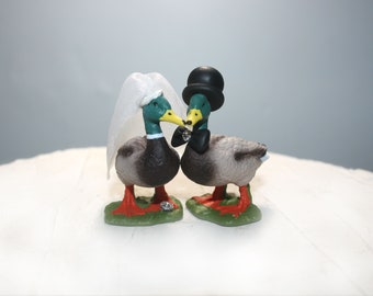 Wedding Cake Toppers - Duck Cake Toppers - Ducks - Animal Cake Toppers - Weddings - Country Wedding Cake Toppers - Farm - Barn - Birds