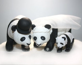 Panda Bear Cake Toppers - Wedding Cake Toppers - Large Cake Toppers - Big Cake Toppers - Bear Cake Toppers - Panda Cake Toppers - Pandas