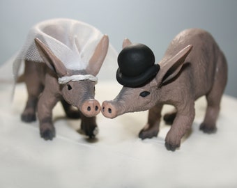 Cake Toppers - Wedding Toppers - Aardvark Cake Toppers - Animal Cake Toppers - Aardvark Bride and Groom - Aardvarks - Fun - Custom - Funny