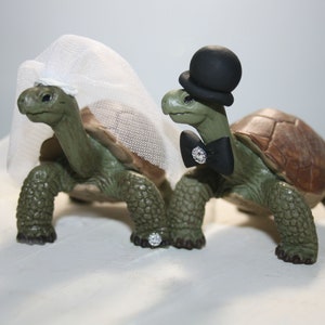 Married Turtle Tortoise Cake Topper - Turtle Wedding Cake Topper - Animal Cake Topper ...